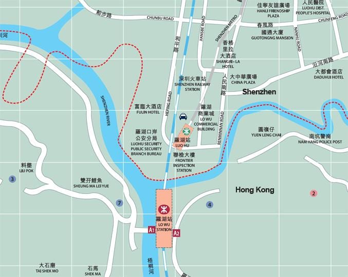 mapa centrum handlowe Luohu commercial city