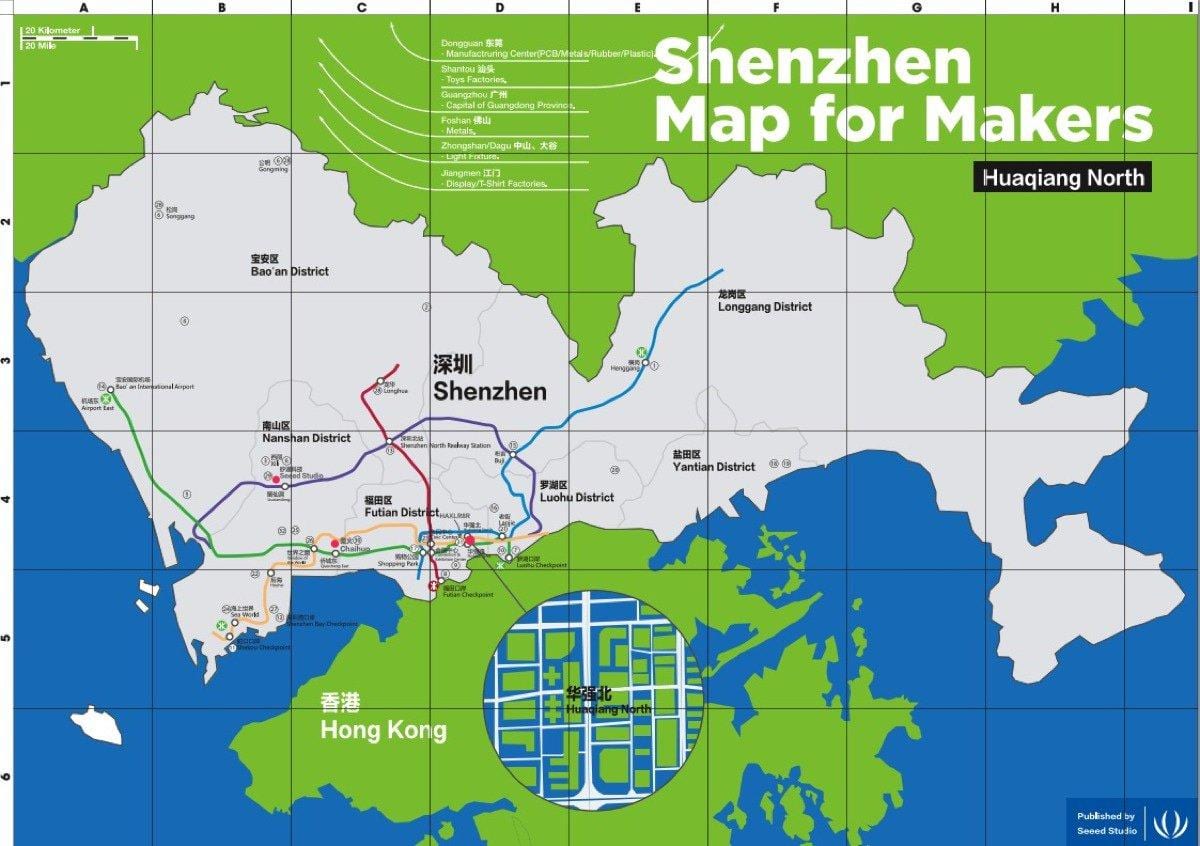 mapa Shenzhen mapie dla osób