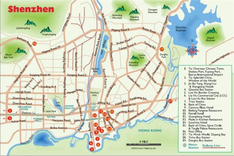 mapa sklepów Shenzhen 