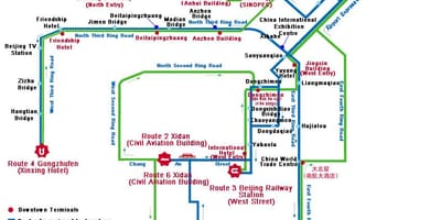 Mapę przystanków autobusowych Shenzhen 
