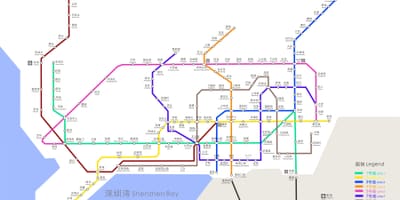 Mapa metra Shenzhen 2016