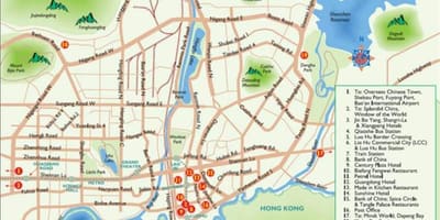 Mapa sklepów Shenzhen 