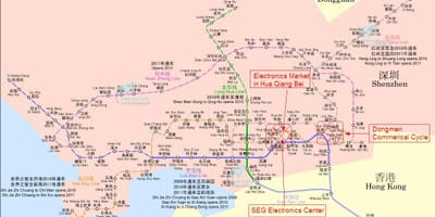Mapa rynku Shenzhen elektronika 