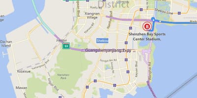 Mapa Shenzhen bay 