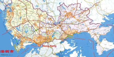 Mapa Shenzhen EMS w Chinach