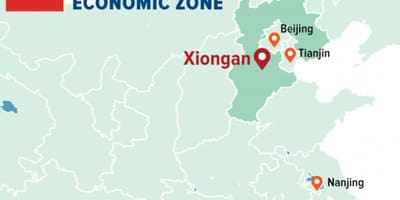 Mapa specjalnej strefy ekonomicznej Shenzhen